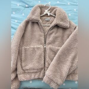 Urban Outfitters Cropped Teddy Jacket